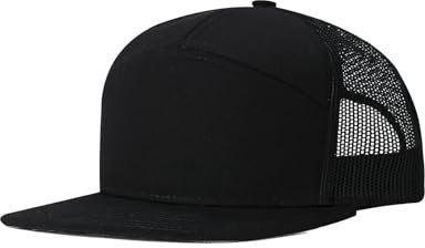 Snapback Cap Kinder Einheitsgröße Cap Trucker Kinder (Black, One Size)