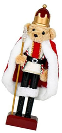 predolo Weihnachts-nussknacker Figur mit Soldatenmotiv Puppenspielzeug Musikfunktion Bärenakzent aus Robustem Pp Material für Geschenke Wohnkultur