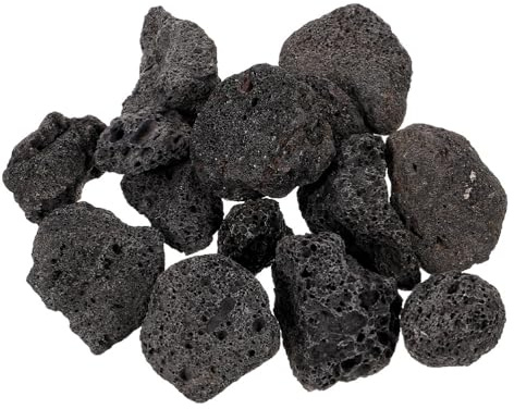 SHINEOFI Lava Rock For Aquarium And Plants, Natural Volcanic Stones For Landscaping, Garden Decor, Decorative Rocks - Large Bag