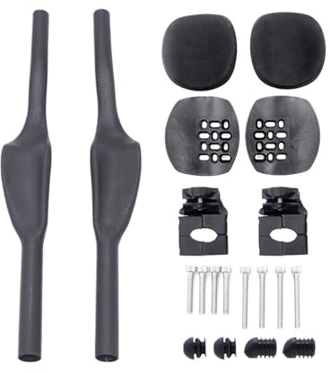 Generisch 3K Vollcarbon TT Aero Extensions 35° Rise, Rennrad Triathlon Zeitfahren Rest Lenker Matt/Glänzend for Rennrad