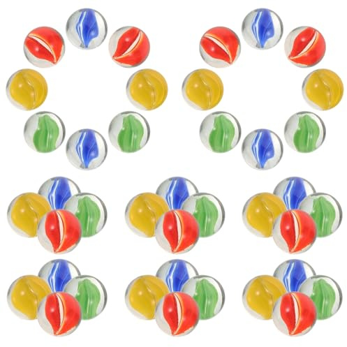 YARNOW 200 Pièces Billes en Verre Colorées pour Décoration Jardin Extérieur Galets Décoratifs en Verre pour Mangeoire à Insectes Design Coloré