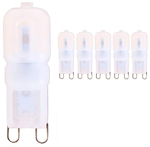 Mengjay® 5 Stück - 2.5 Watt G9 LED Lampen Warmweiß Farbe 220LM Dimmbar 360º Abstrahlwinkel LED Leuchtmittel