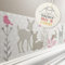 lovely label Bordüre selbstklebend HÄSCHEN & REHE ROSA BEIGE - Wandbordüre Kinderzimmer Babyzimmer mit Hase & Reh Waldtiere - Wandtattoo Schlafzimmer Mädchen – Wanddeko Baby Kinder