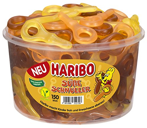 Haribo Sucettes sucrées 150 pièces en boîte ronde
