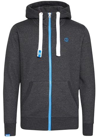 !Solid SDBenn High Neck Herren Zip-Hoodie Sweatjacke Kapuzenjacke Hoodie mit Kapuze Reißverschluss Kängurutasche Baumwollmischung Regular fit, Größe:3XL, Farbe:Dark Grey Melange (8999)