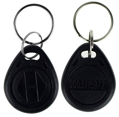 LIBO 125KHz Smart ID Schlüssel Tag Karte RFID Zugangskontrolle Schlüssel Karte Nähe EM4100 TK4100 Schlüsselanhänger NFC Token Ausweisinhaber (100, Schwarz)