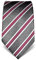 Vincenzo Boretti Corbata de hombre en seda pura, de rayas fucsia