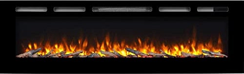 Endeavour Fires Hawnby Recessed Electric Fire with 7 day Programmable Remote Control, 1&2kW, Log & Crystal Set (68)