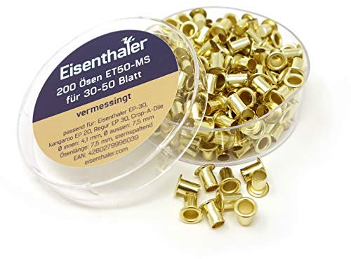 Eisenthaler 200 Ösen ET50-MS, vermessingt, für 30-50 Blatt