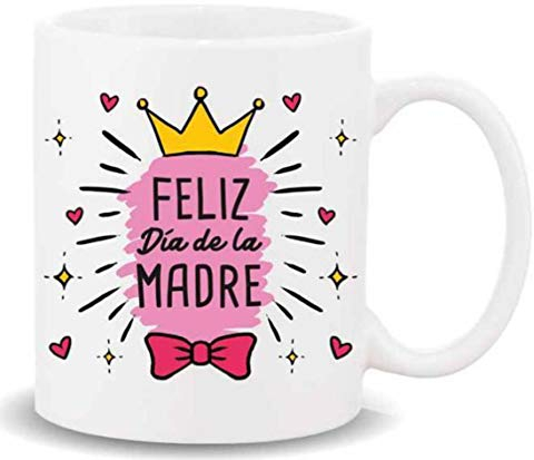 ROYMART Taza Ceramica con Mensaje. Feliz Dia de La Madre.