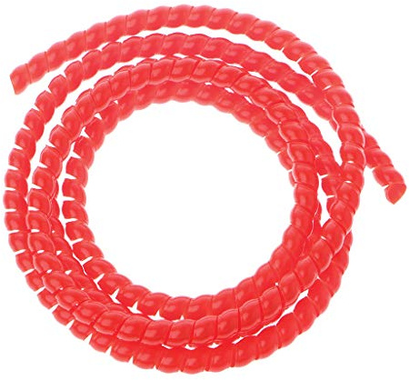 fivekim 2M 10Mm Pp Spiral Wrapping Bands Cable Tidy Wrap Wire Management Organizer Tube Spiral Protective Sleeve Red