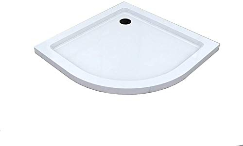 BuyLando.Shop [Typ-DT] Duschtasse Duschwanne Acrylwanne Sanitär-Acryl Brausewanne 5 cm flach Variation (100x100cm Viertelkreis inkl. Ablauf)