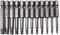 Torx Bits Schraubendreher Set, 12-tlg Magnetischer S2 Stahl T-Profil Bitsatz Torx Schraubendreher Set, 50mm Lang, 1/4 Antrieb fur T-Profil Schrauben, T5-T40 (T8-T40 T-Profil mit bohrung)