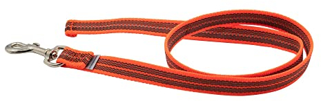 Gummierte Leine ohne Handschlaufe - neon orange, 300 cm (3 m)