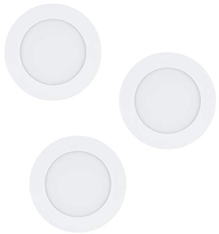 EGLO FUEVA 1 LED Einbaustrahler weiss 3er Set a 630lm 3000K 12cm