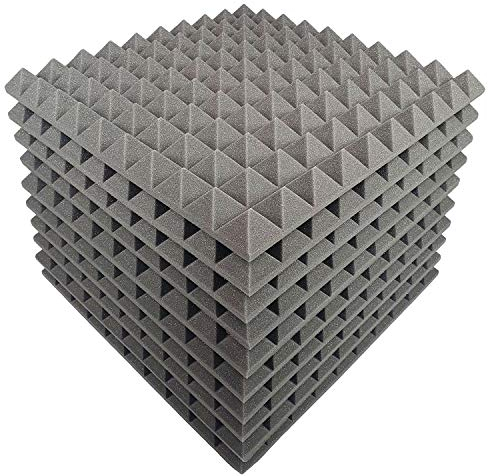 Akustikschaumstoff Pyramiden - Akustik matte 50x50 x 4 cm von GMP Tech beauty of sound - Dämmung Schaumstoff zum gaming zimmer - Schallschutz wand im musikstudio - Acoustic foam - Echo absorber