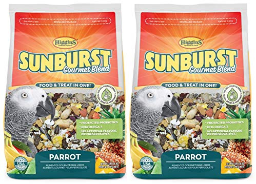 Higgins Sunburst Gourmet Blend Parrot Food 3 lbs – Pack of 2