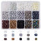 NBEADS Aproximadamente 3000 Cuentas Redondas de Cristal de 4 mm, miniespaciador, Cuentas Sueltas para diseño de Joyas, Collares, Pulseras y Pendientes