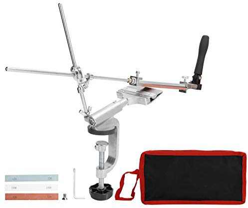 Affilacoltelli, Affilacoltelli Coltello ad angolo fisso Kit Whetstone Flip Design con 4 utensili da cucina in pietra per affilare