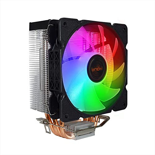 Noua Disturbia Dissipatore per CPU TDP 135W 4 Tubi di Calore e Ventola PWM da 120 mm Rainbow Fixed Compatibile LGA 1200 / AM4 AM5