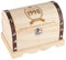 Herz & Heim® Schatzkiste aus Holz als Geburtstagsverpackung mit Name, Wunschtext und Jahreszahl