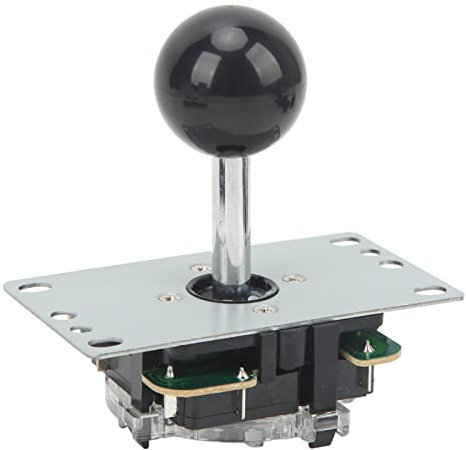 CHICIRIS Arcade Joystick DIY Kit USB Joystick Cable Desmontable Bola de Metal ABS Gamepad a Prueba de Polvo para PC (Negro)