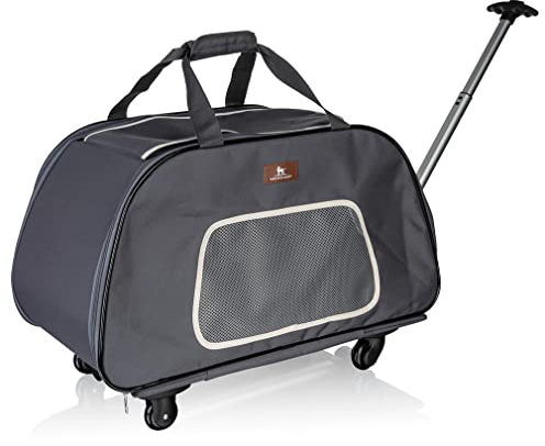 Knuffelwuff Faltbarer Hunde Trolley Transporttasche Hundewagen rollbar mit Griff S 56x35x33cm