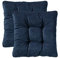 Traumnacht Stuhlkissen Cozy 2er Set, Bequeme Sitzkissen für Gartenstuhl, Küche oder Esszimmer, Indoor u. Outdoor, 40 x 40 x 6 cm, Dunkelblau
