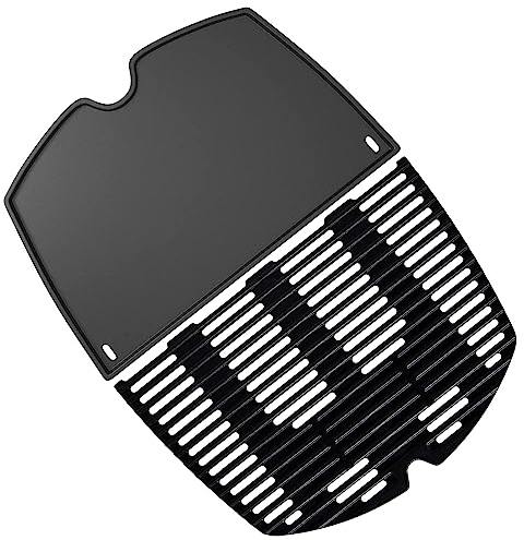 Vnierxful 7646 Griglia e 6506 Piastra di ricambio Accessori per Weber Q300 Q320 Q3000 Q3100 Q3200 Series Barbecue a gas, in ghisa Accessori per Weber 7584 6560, confezione da 2