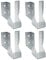 DOJA Barcelona Beam Brackets | Pack of 4 | Joist Hangers Type A | 90 x 205 x 75 mm | Zinc | Beam Connector with Wings | for Wooden Post Holders, Wooden Beams for Pergolas, SOPV90-4