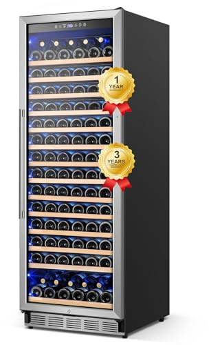 24 173-Bottle Freestanding Wine Cooler, Low Noise with Sliding Shelves
