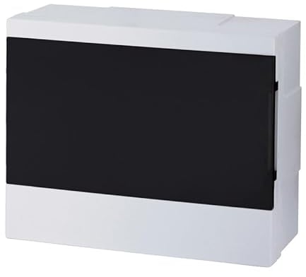 Lion Electric Verteilerkasten Aufputz 12 Module | 1 Reihig Kleinverteiler Weiss, Halogenfrei Aufputzverteiler IP40, Stromkasten Installation für Feuchtraum, Keller, Garage und alle Innenbereichen