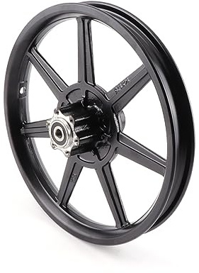 Neu 14 x 1,75 Zoll Scheibenbremse Vorderrad 14 Zoll Alufelgen kompatibel mit Elektroroller Klapprad Fahrrad Motorrad Zubehör (Farbe: Schwarz