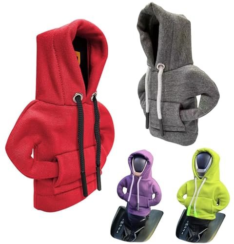 gotyou 4 Stück Schalthebel Hoodie, Auto Schaltknauf Abdeckung, Schaltknauf Hoodie, Schaltknauf Abdeckung, Gangschaltung Hoodie-Abdeckung, Schaltknauf überzug für Auto Dekoratives