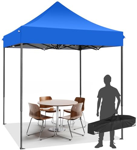 COBIZI Gazebo 2x2M, impermeabile, stabile, per esterni, pieghevole, gazebo, regolabile in altezza, per feste e esterni, Bluo