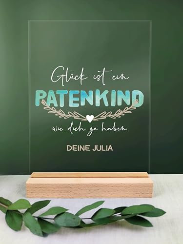 Patenkind Geschenk personalisiert - Acryl Geschenk - Geburtstagsgeschenk Patenkind, Bester Patenkind, Patenkind Geschenk, Patenkindschaft, Geschenke Für Patenkind, Geburtstagsgeschenk personalisiert