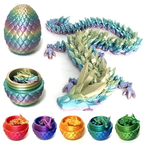 Yearsahrk 3D Gedrucktes Drachenei Geheimnisvolle Drachen Spielzeug Realistische Realistische Beweglicher Drachen Figuren Überraschung Easter Dracheneier Wohnkultur