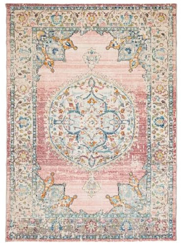 vidaXL Teppich, Läufer Kurzflor Wasserdicht Indoor Outdoor, Teppich für Balkon Terrasse Wohnzimmer Schlafzimmer, Vintage-Design 200x280cm