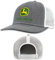 John Deere Baseballkappe, Trucker-Mütze, aktuelle Baseballkappe, Trucker-Mütze, Markenstickerei, Ywgr Heather Grau/Weiß, Grau meliert/Weiß, Einheitsgröße
