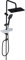 Florenta Regendusche Duschsystem ohne Armatur, Duschset mit Edelstahl Duschstange, Duschsäule mit ABS Duschablage, Kopfbrause, Handbrause Mattschwarz (T-3020MB+AB)