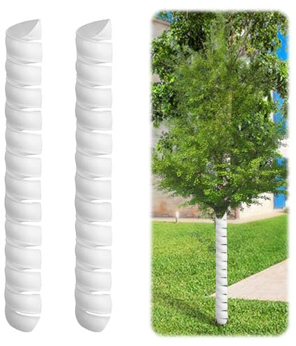 Baumschutz,Verbissschutz Für Forstpflanzen,Baumschutz Wildverbiss, Baumschutz Spiralen,Obstbaum Schutz,Stammschutz Bäume,Rindenschutz,Baum-Manschette,Baumschutzgitter (2, 4 * 40cm)