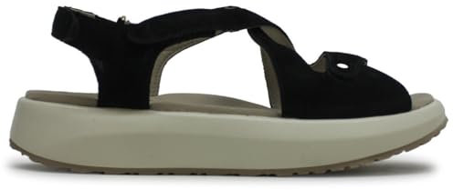 Joya Jenny Black Sandale, Veloursleder, Klettv., Senso-Sohle, Kategorie Emotion JY048A Schwarz Gr. 40