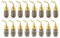 Nakamichi FanLock Excel Series 24k Gold Plated 2mm Pin Plug Banana 10 AWG - 18 AWG Gauge Size 4mm for Spring Clip Speakers Amplifier Hi-Fi Home Theatre Wire Cable Quick Connector, 16 Pcs (8-Pairs)