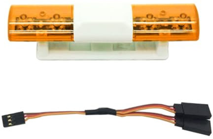 Veesper RC -Blitzlichter, Automodell LED 360 Grad Drehpolizei RC -Auto -LED -Licht, Strobum RC -Autopolizeilichter RC -Autozubehör für RC Truck Orange
