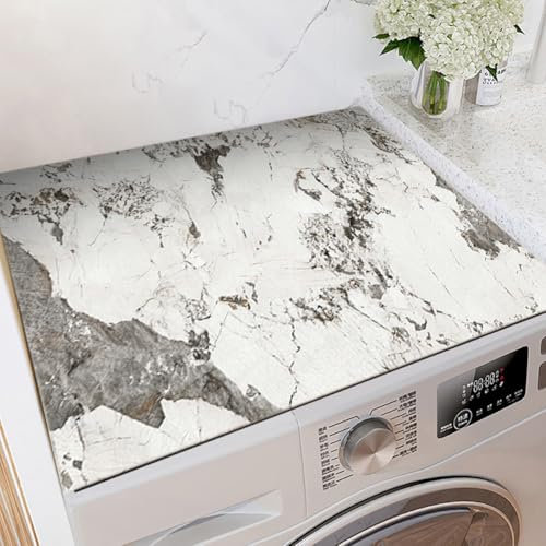 Tappetino Antiscivolo per Lavatrice e Asciugatrice 50x60cm,Super Assorbente Tappetino Protezione Superiore per Lavatrice a Tamburo Coperchio Universale per Frigorifero Cucina Lavanderia (Multicolore2)