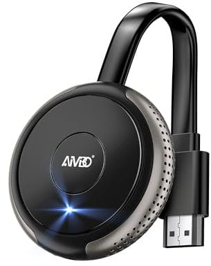 AIMIBO HDMI sans Fil Adaptateur 4k – Véritable Plug & Play, Films et Audios en Streaming Fluide 5G @ 60 Hz Depuis i-Phone, Smartphones, Tablettes, Ordinateurs Portables vers Téléviseurs, Argent