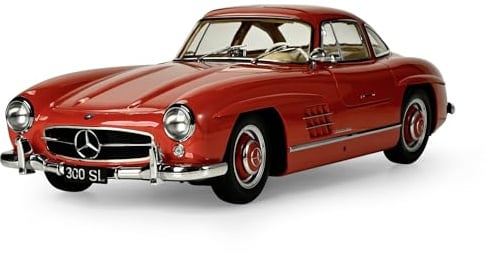 IXO Collections 1:8 IXO Mercedes 300 SL Rot - Modellbau, Standmodellbau, hochwertiger Bausatz, Modellbausatz, 602 Teile