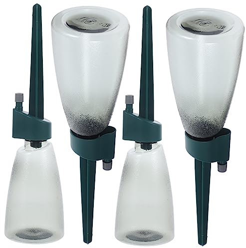 Milisten 4 Sets Automatic Watering Device Watering Bottles Dripper Watering Spikes Feeder Watering System House Waterer Waters Hydroponics Drip Irrigation Kit Cans Mini Green
