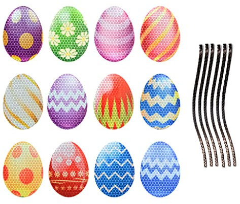 1 Set reflektierender Magnet Auto Dekorationen Eier Auto Aufkleber für Kühlschrank Garagentor