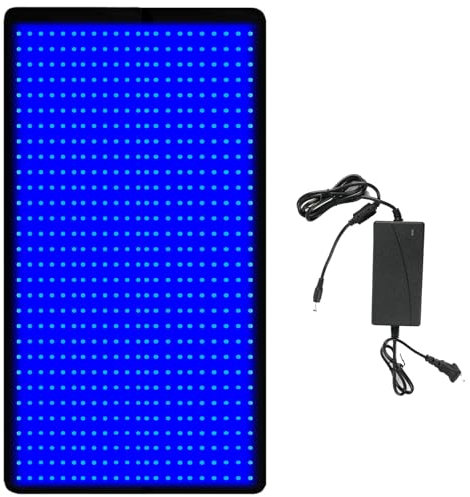 JITESY Bräunungslampen-Pad für Zuhause(100 * 60cm),460&490NM Blaulicht-Solarium für den ganzen Körper mit 360 Lampenperlen,5 Lichtstärken,3 Modi-konstant/10HZ/40HZ Impuls,Liegend/an der Wand hängend